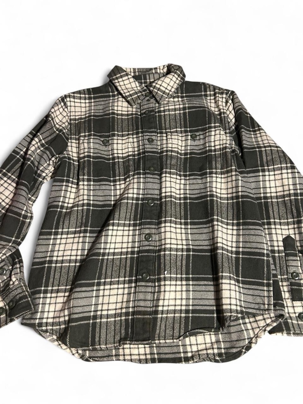 Patagonia Men's Black & Cream Plaid Button-Down Shirt